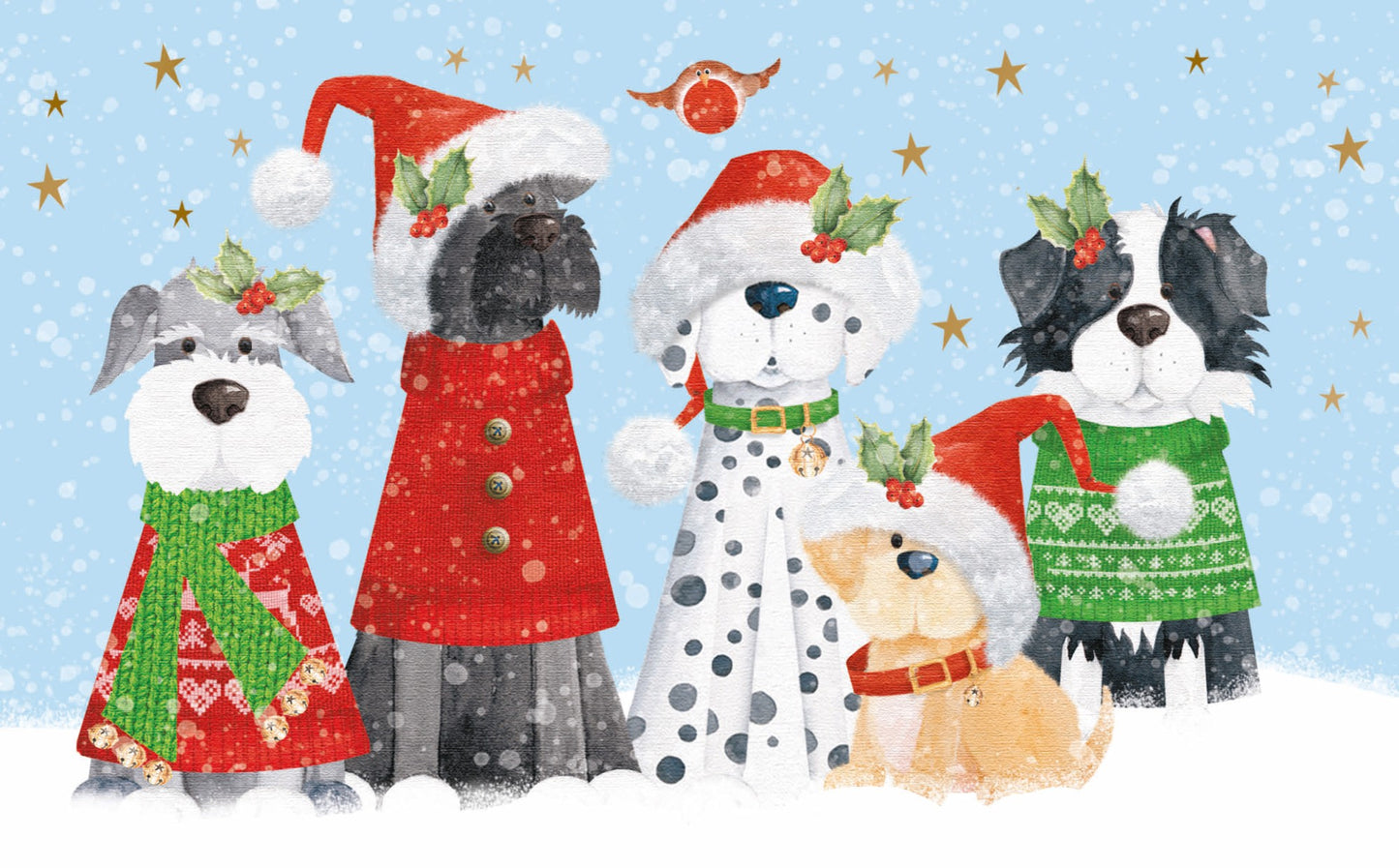 Sending waggy wishes Christmas cards