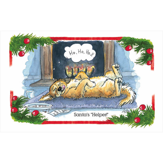 Santa's Christmas helper Christmas cards