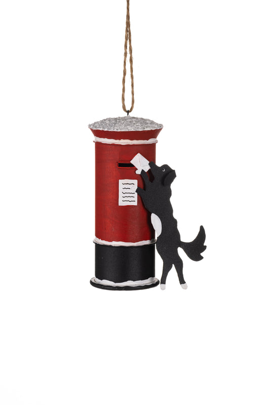 Christmas post decoration