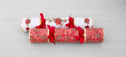Deluxe poinsettia crackers