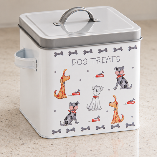 Faithful friends dog treats tin