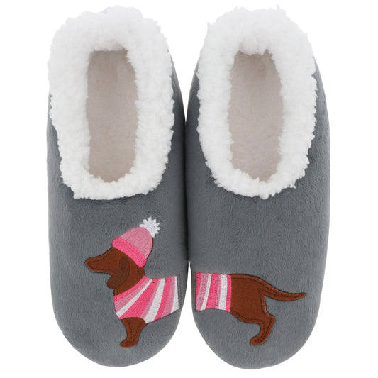 Snoozies Cosy Dachshund Slippers