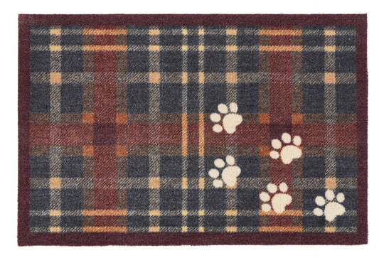 Tartan paws mat