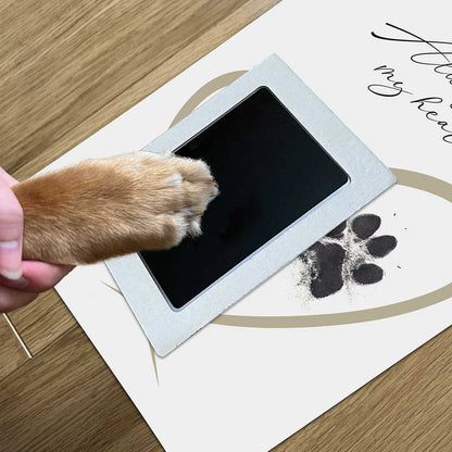 Framed paw print keepsake kit