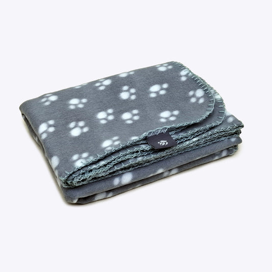 Fleece paw print blanket