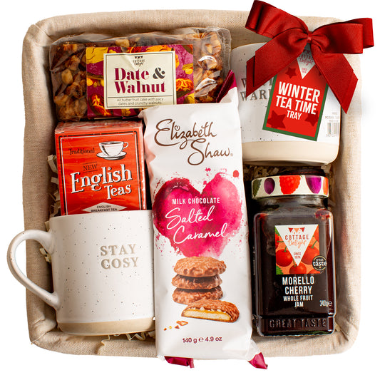 Winter teatime tray