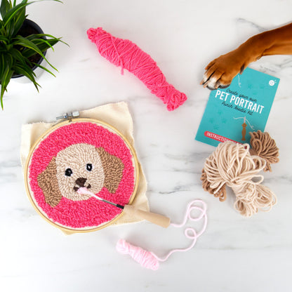 Dog punch needle kit