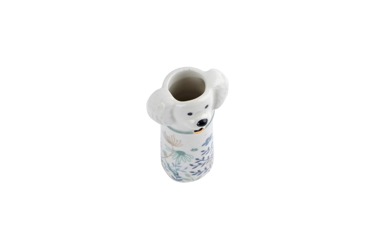 Puppy bud vase