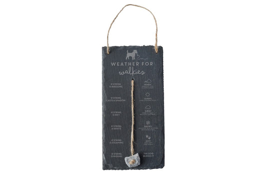 Weather for walkies slate sign