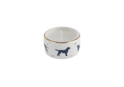 Dog ceramic tealight candle