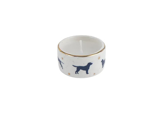 Dog ceramic tealight candle