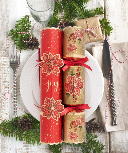 Poinsettia crackers