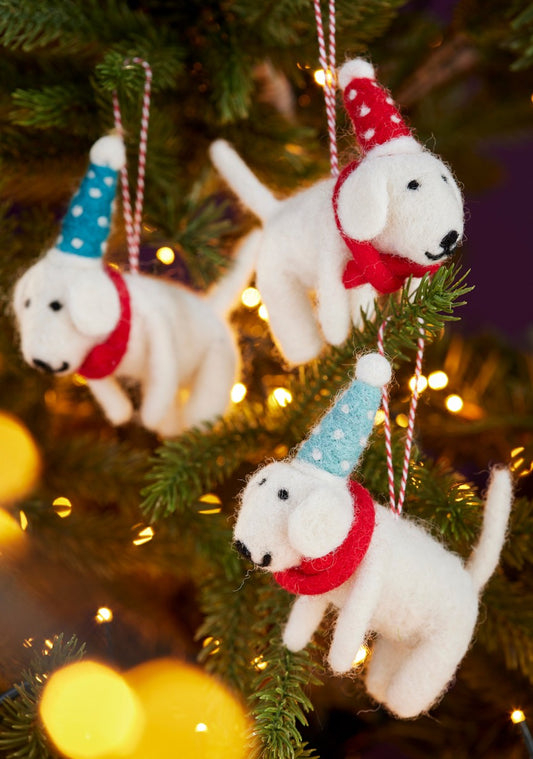 Felt dog decoration