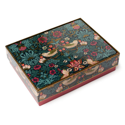 Strawberry thief tin with honey crunch
