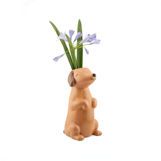 Sausage dog vase