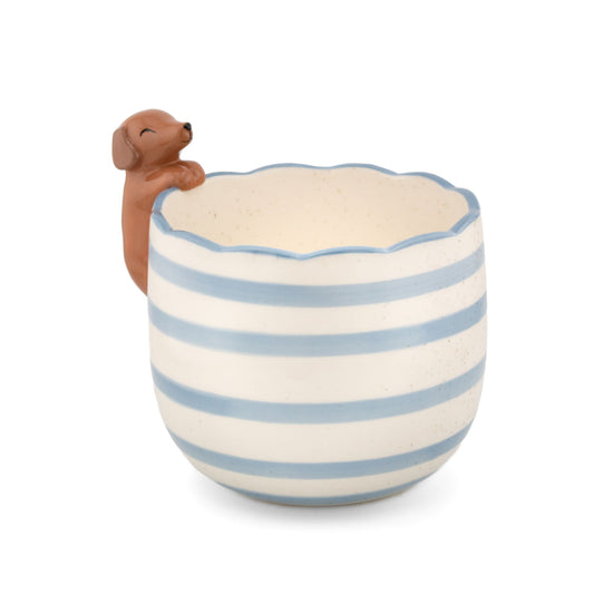 Peeking pup planter