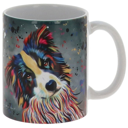 Colourful Border Collie mug