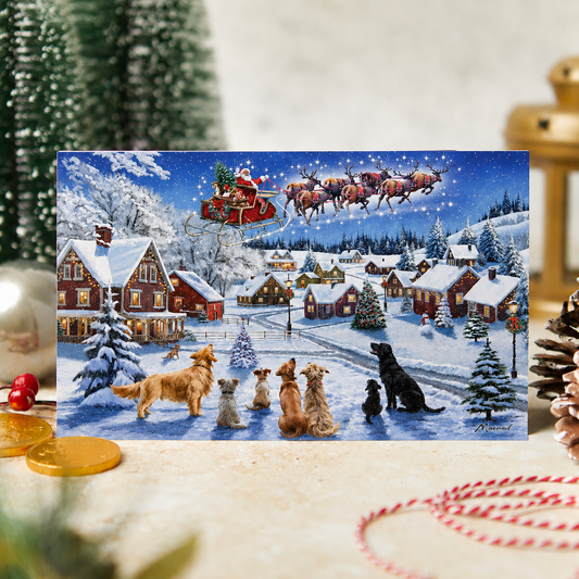 There goes Santa! Christmas cards