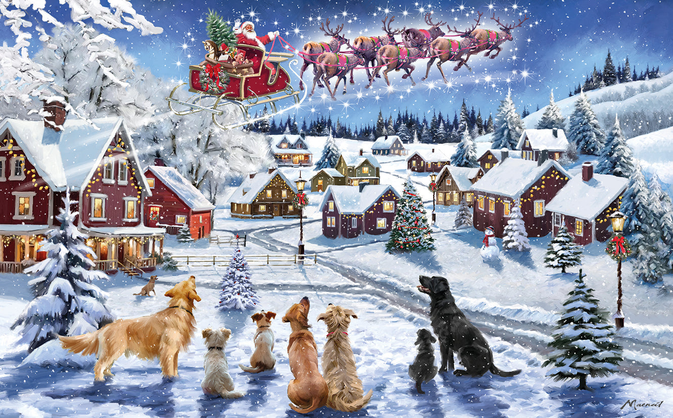 There goes Santa! Christmas cards