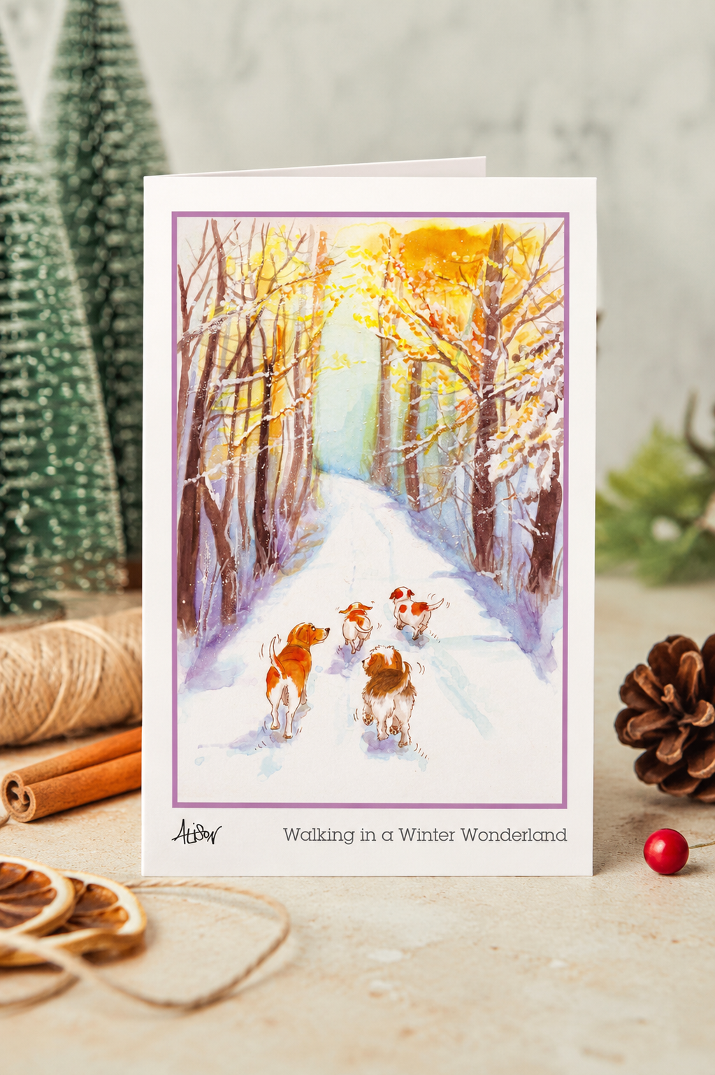 Walking in a Winter Wonderland Christmas cards