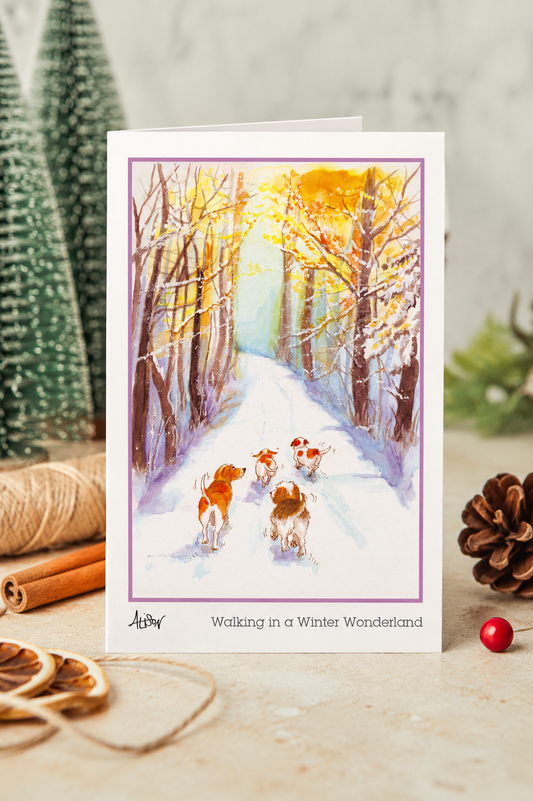 Walking in a winter wonderland Christmas cards