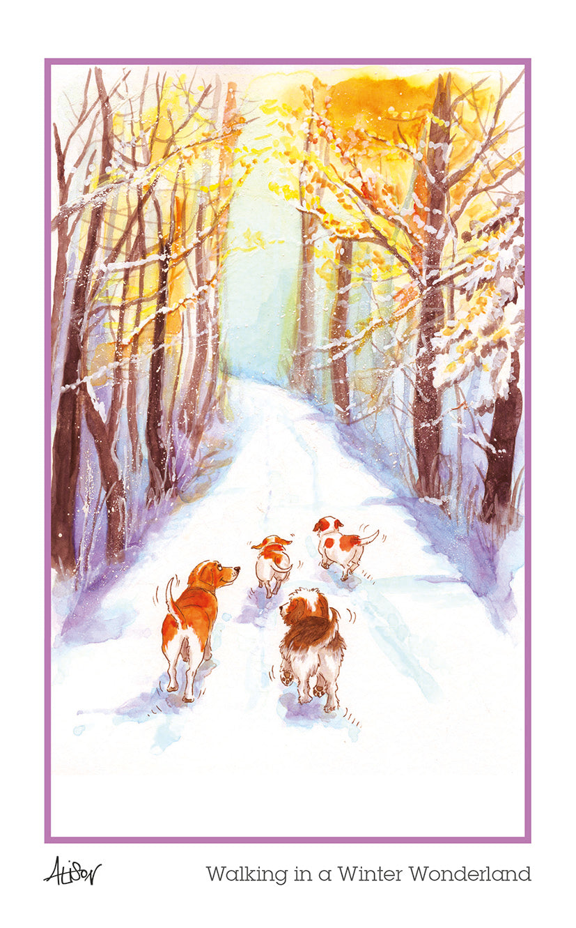 Walking in a winter wonderland Christmas cards