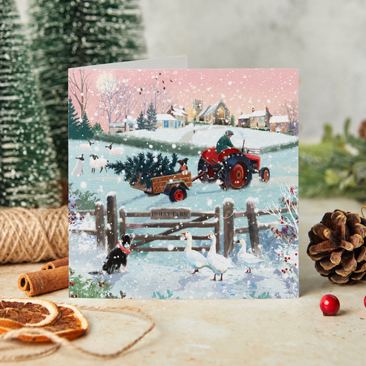 Christmas on holly farm Christmas cards