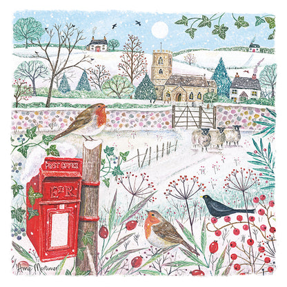 Winter in the countryside twin pack Christmas cards