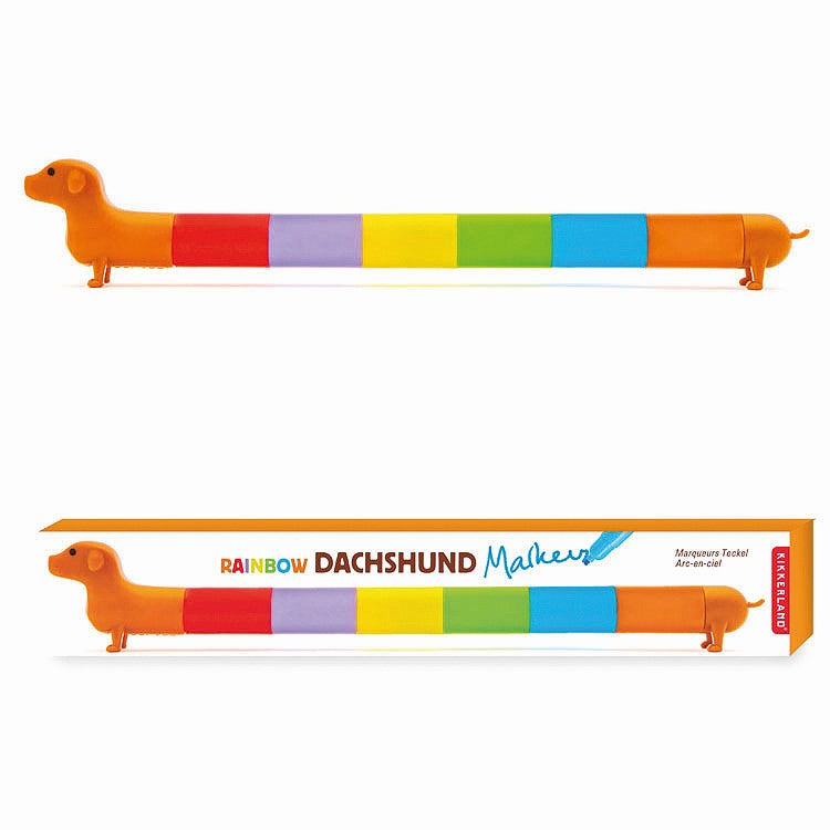 Rainbow Dachshund markers