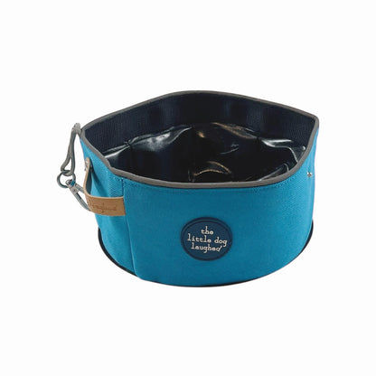 Dog travel bowl - blue