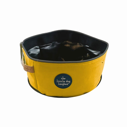Dog travel bowl - yellow
