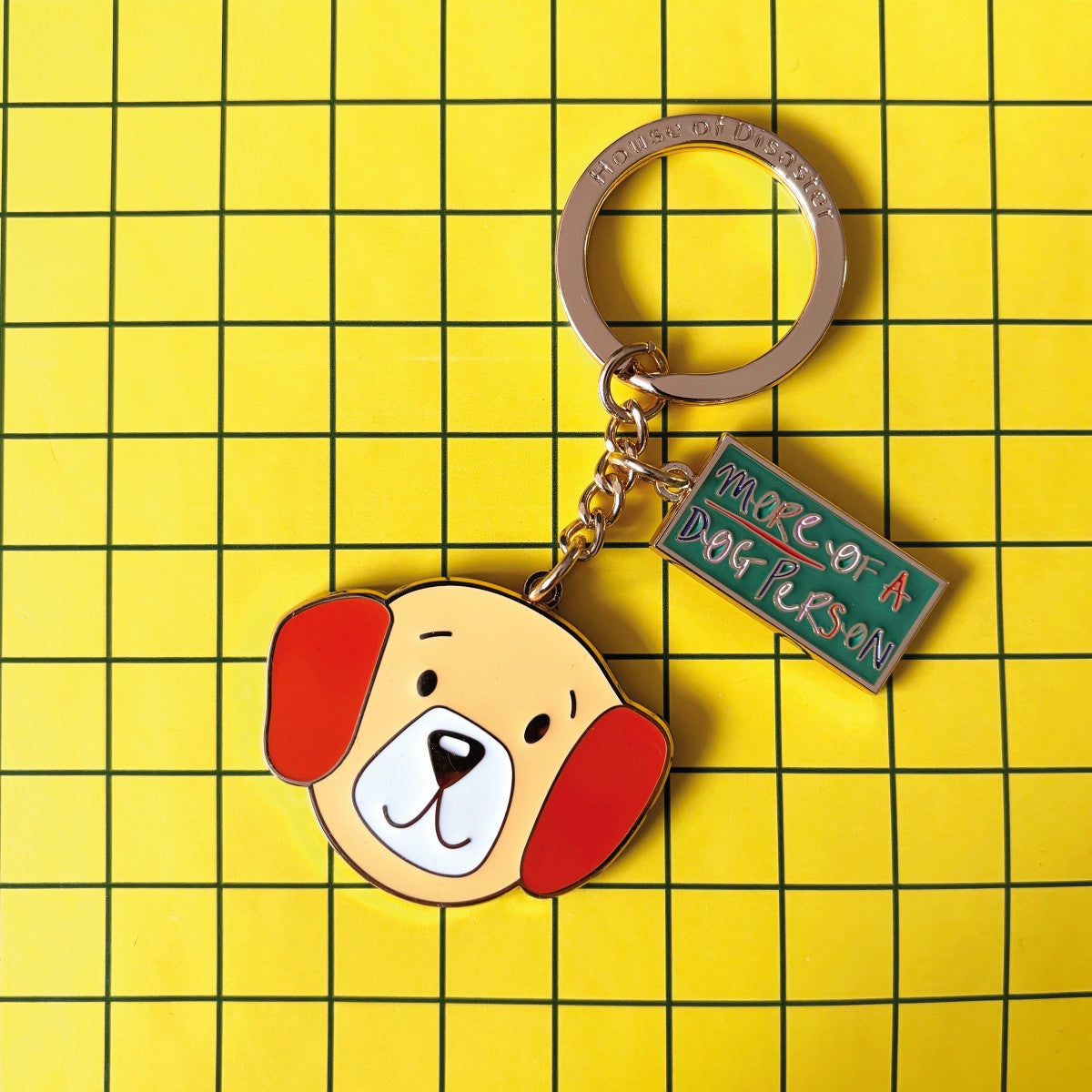 Dog person key ring