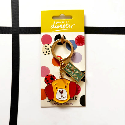 Dog person key ring