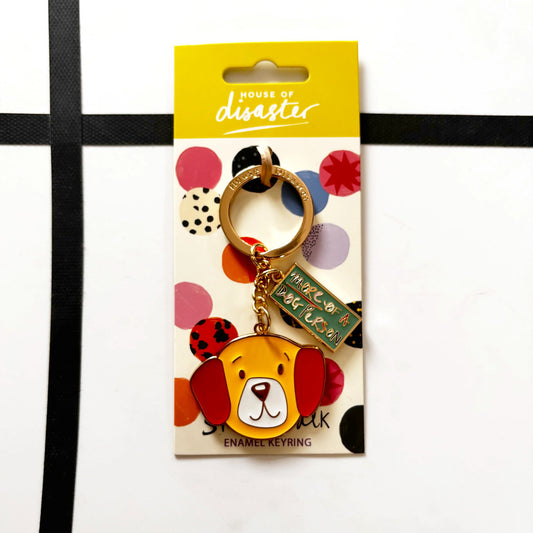 Dog person key ring