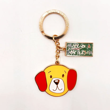 Dog person key ring