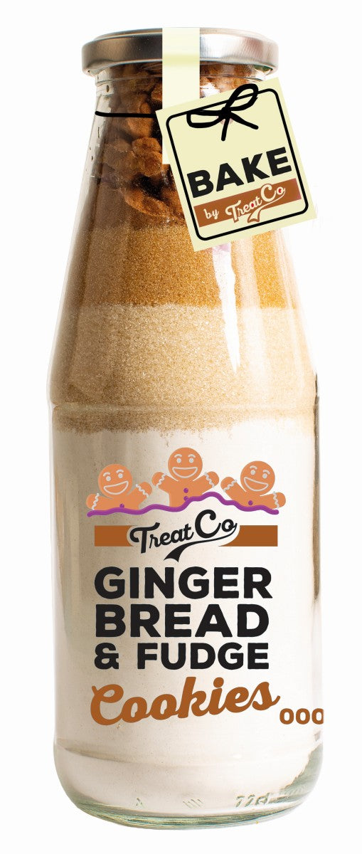 Gingerbread and fudge cookies baking jar
