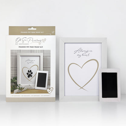 Framed paw print keepsake kit