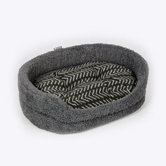 Fleece charcoal slumber bed