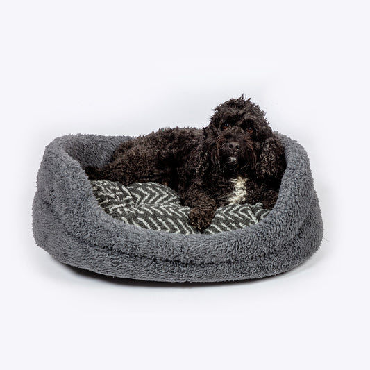Fleece charcoal slumber bed